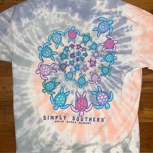 Simply Southern tie dye T-shirt with hood